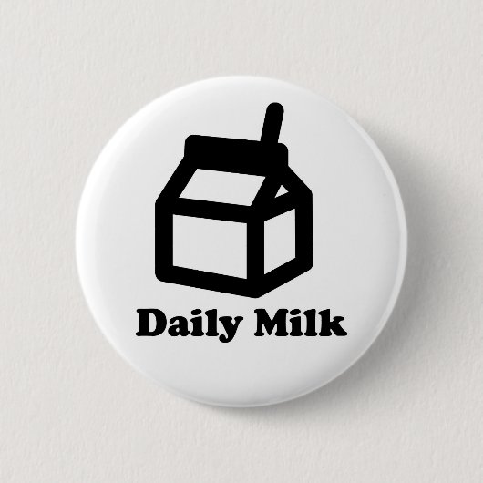 dagelijkse melk-logo ronde button 5,7 cm (Voorkant)