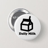dagelijkse melk-logo ronde button 5,7 cm (Voorkant /achterkant)