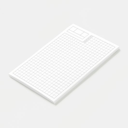Dagelijkse minimalistische Fauxbonichi Grid Functi Post-it® Notes (Schuin)