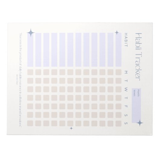Dagelijkse minimalistische gewoonte tracker notitieblok (Voorkant)