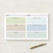 Dagelijkse Organisator - Gedmuteerde schaduwen Post-it® Notes (Op bureau)