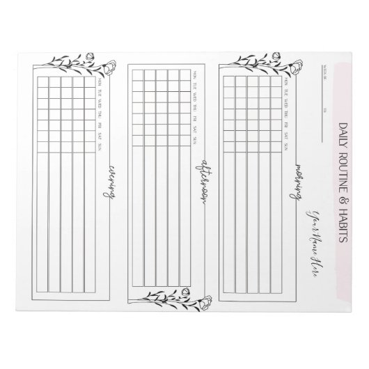Dagelijkse Planner Aangepast Notitieblok (Routines (Voorkant)