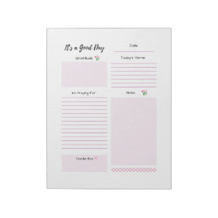 Dagelijkse planner dankbaarheidsgebed Roze Notitieblok