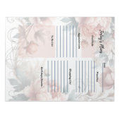 Dagelijkse Planner Dusty Peony Floral Design Notitieblok (Voorkant)