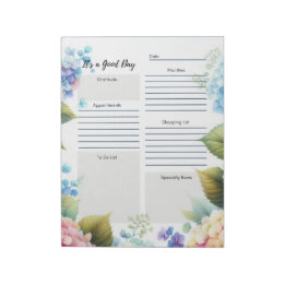 Dagelijkse planner Elegante bloemrand Notitieblok