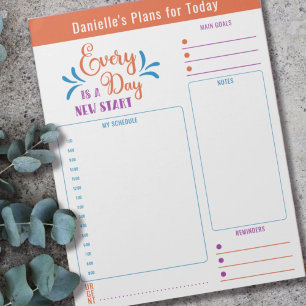Dagelijkse planner Elke dag citaat Doelen Notities Notitieblok
