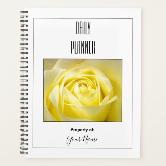 Dagelijkse planner - Gele roos - HAMbWG (Voorkant)