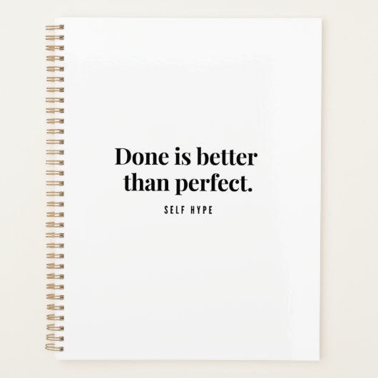 Dagelijkse planner - klaar is beter dan perfect - (Voorkant)