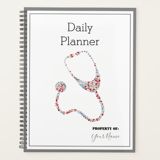 Dagelijkse Planner met een Stethoscoopthema - HAMb (Voorkant)