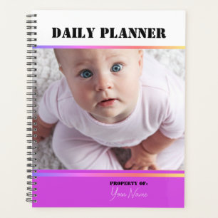 Dagelijkse planner met foto's - Paars - HAMbWG