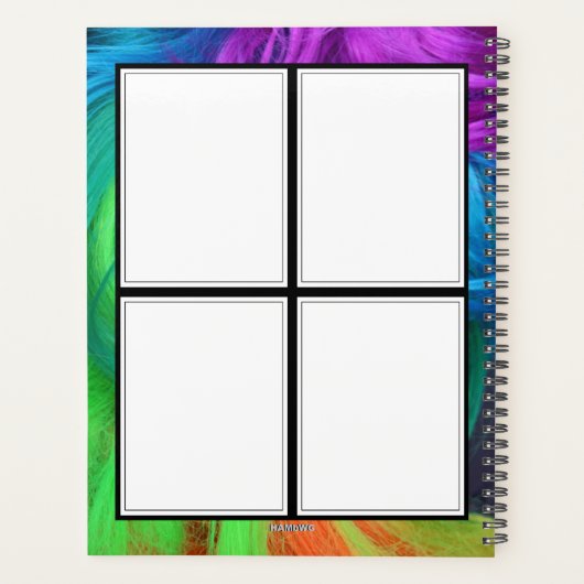 Dagelijkse planner met gekleurd haar Hoesje - HAMb (Achterkant)