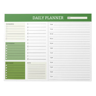 Dagelijkse planner met schema Notitieblok