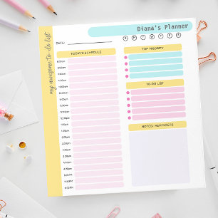 Dagelijkse planner moderne planning notities en ta notitieblok