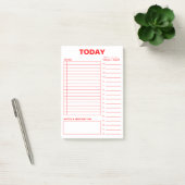 Dagelijkse planner om een minimalistisch ontwerp v post-it® notes (Kantoor)