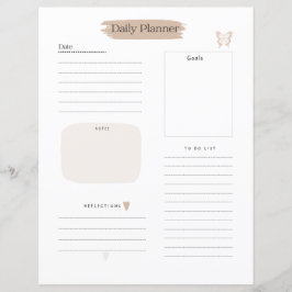 Dagelijkse Planner-pagina om te doen lijst en doel