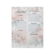 Dagelijkse planner stoffige pioen bloemendesign