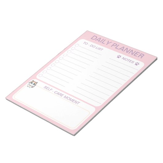 Dagelijkse Planner, To Do Lijst, Herinnering Cat Notitieblok (Schuin)