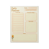 Dagelijkse planner, to do lijst, herinnering tulp notitieblok (Gedraaid)