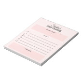 Dagelijkse planner To Do Script Roze Notitieblok (Gedraaid)