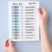 Dagelijkse plannerkaart voor kinderen schema ster flyer (Hand)