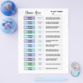 Dagelijkse plannerkaart voor kinderen schema ster flyer (Enkel)