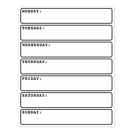 Dagelijkse plannerkalender-opsommingsteken voor jo 	rubberstempel (Afrduk)