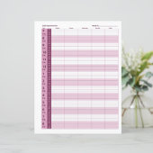 Dagelijkse planning voor benoeming | Roze (Staand voorkant)