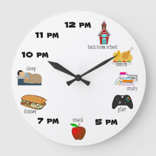 dagelijkse pm routine om 00 uur grote klok