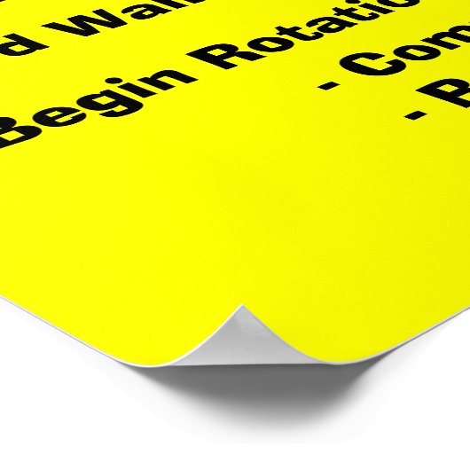 Dagelijkse procedures poster (Hoek)