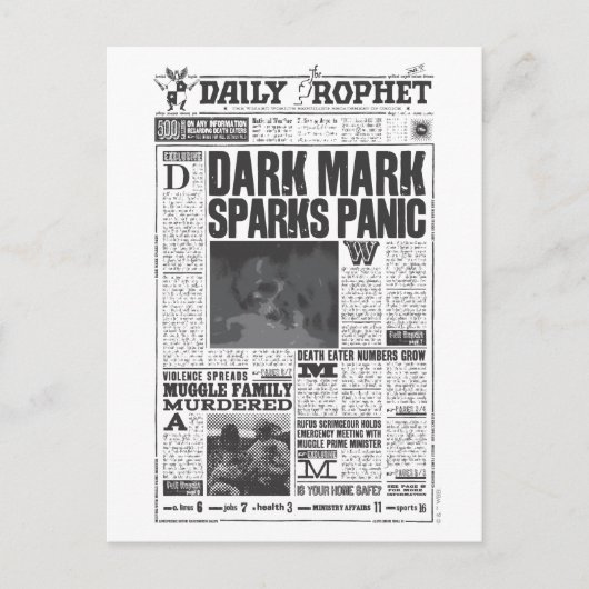 Dagelijkse Profeet Voorpagina Briefkaart (Voorkant)