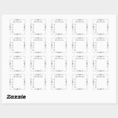 Dagelijkse Reflecties Bullet Square Journal Planne Vierkante Sticker (Vel)