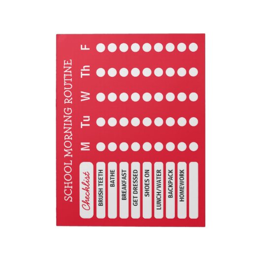 Dagelijkse Routine Checklist Notitieblok Aangepast (Gedraaid)