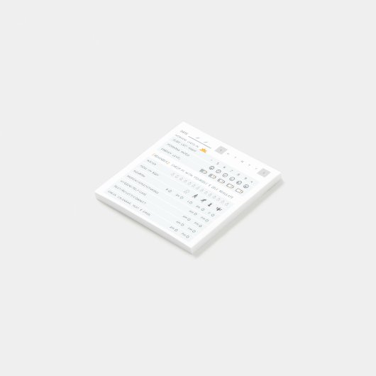 Dagelijkse Self Care Check-in ADHD Neurodivergent Post-it® Notes (Schuin)
