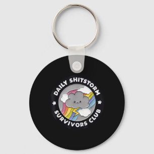 Dagelijkse Shitstorm Overlevers Club Funny Regenbo Sleutelhanger