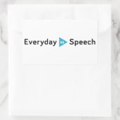 Dagelijkse spraak Basic Rechthoekige Sticker (Tas)