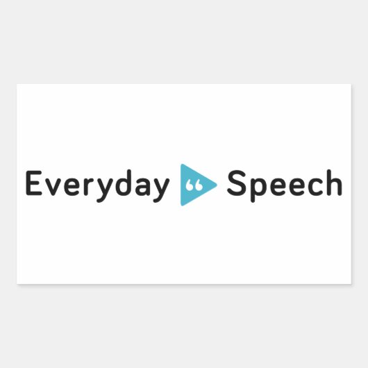 Dagelijkse spraak Basic Rechthoekige Sticker (Voorkant)