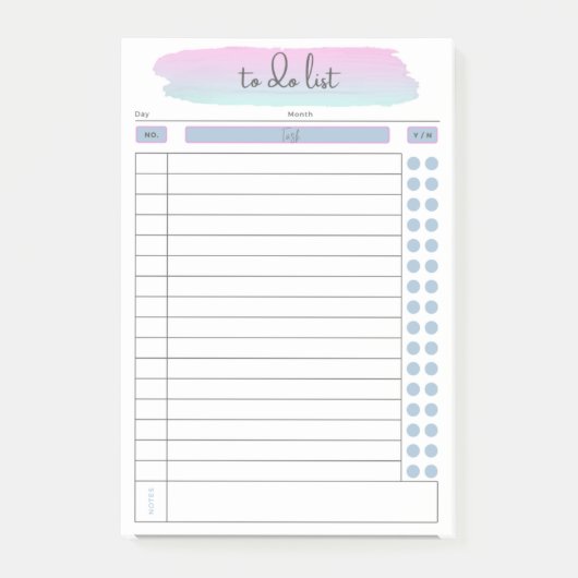 Dagelijkse taak om post-its uit te voeren post-it® notes (Voorkant)