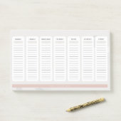 Dagelijkse taak post-it® notes (Op bureau)