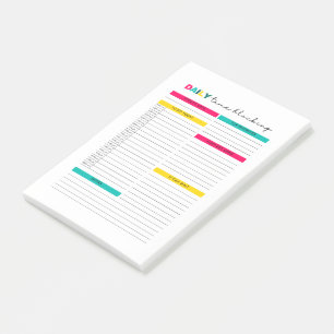 Dagelijkse tijdblokkeerplanning post-it® notes