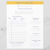 Dagelijkse to-do lijst Academic Planner College St (Voorkant)