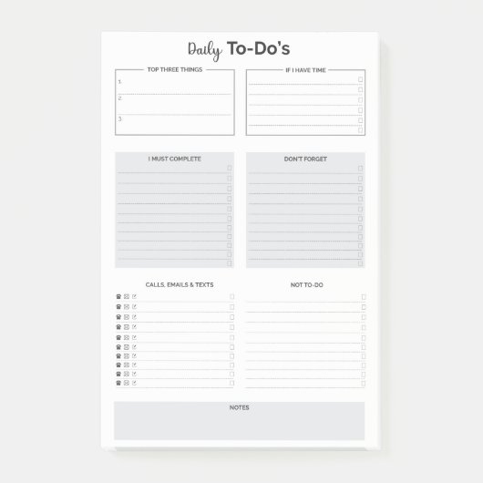 dagelijkse - to-do-lijst post-it® notes (Voorkant)