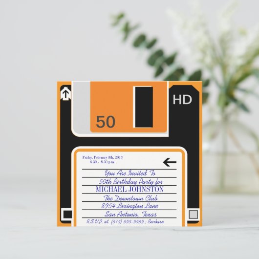 Dagelijkse uitnodiging voor diskettes van 40,50,60 (Staand voorkant)