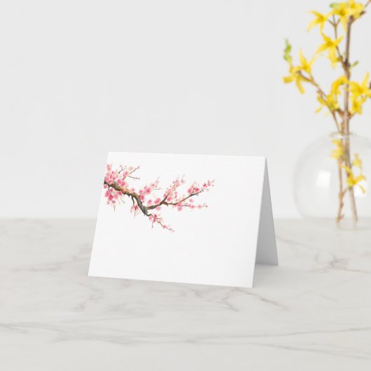 Dagelijkse waterverf kersenbloesems Notitiekaarten (Gele Bloem)