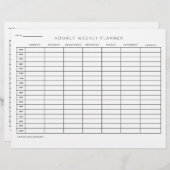 Dagelijkse weekplanning gedrukte bladen briefhoofd (Voorkant / Achterkant)