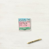 Dagelijkse werkout netjes post-it® notes (Op bureau)