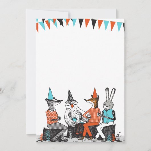 Dagen bij dieren van de Cute Garden Party Kaart (Voorkant)