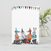 Dagen bij dieren van de Cute Garden Party Kaart (Staand voorkant)