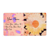 DAGEN, blauwe rode roze zwart Etiket (Voorkant)