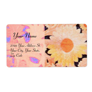 DAGEN, blauwe rode roze zwart Etiket