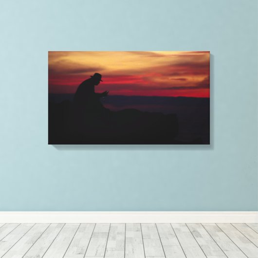 Dagen einde canvas afdruk (Insitu (Houten vloer))